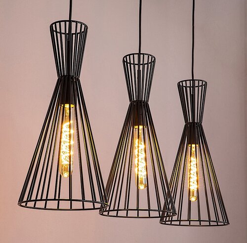 Pendul Leandros, 3 x E27, Negru