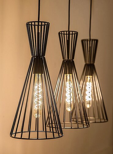 Pendul Leandros, 3 x E27, Negru