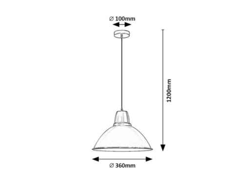Pendul Wilbour, 1 x E27, Negru