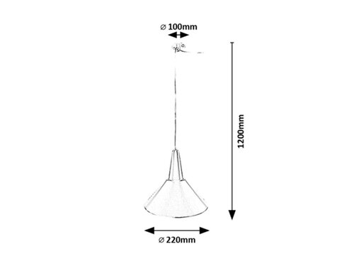 Pendul Felipe, 1 x E27, Negru