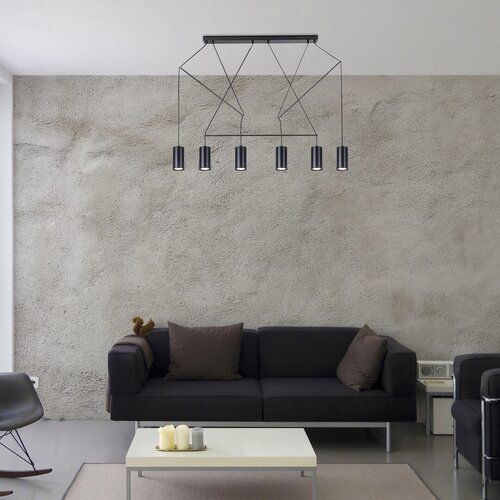 Pendul Aslaug, 6 x GU10, Negru