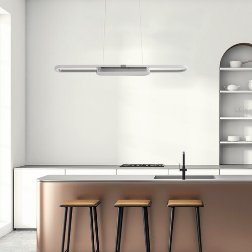 Pendul LED Contessa, 48W, lumina neutra (4000K), Crom