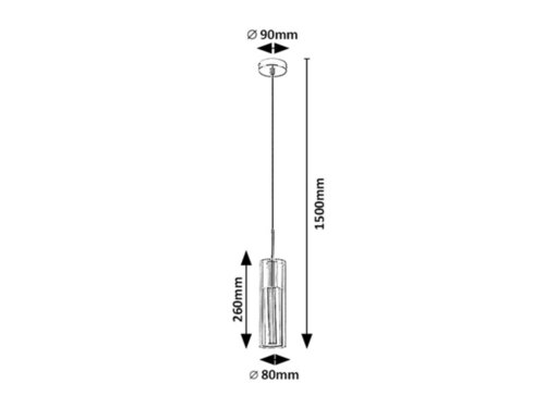 Pendul Kalevi, 1 x GU10, Negru