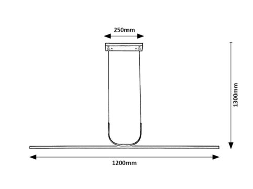 Pendul LED Elia, 25W, lumina calda (3000K), Negru