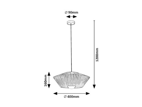 Pendul Revan, 1 x E27, Gri