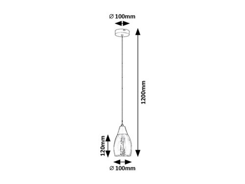 Pendul Ilmari, 1 x E27, Negru