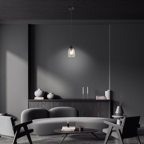 Pendul Ilmari, 1 x E27, Negru