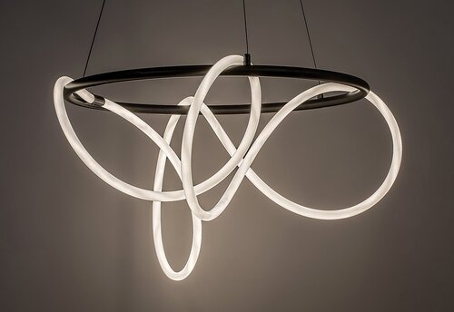 Pendul LED Montema, 54W, lumina neutra (4000K), Negru