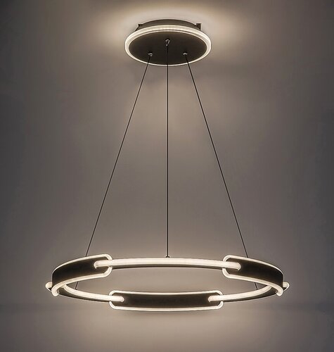 Pendul LED Sindri, 45W, 2 tipuri de lumina, Negru