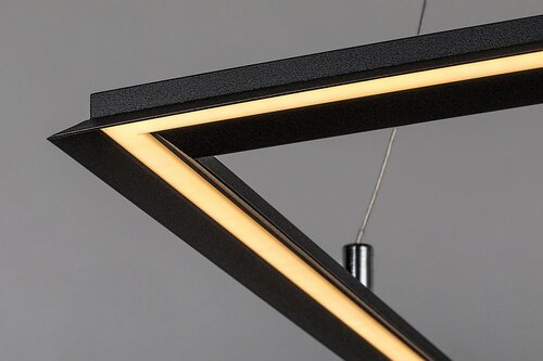 Pendul LED Sidona, 48W, lumina calda (3000K), Negru