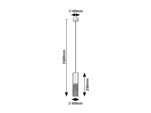 Pendul Nasis, 1 x GU10, Negru