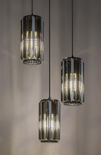 Pendul Veness, 3 x E27, Negru