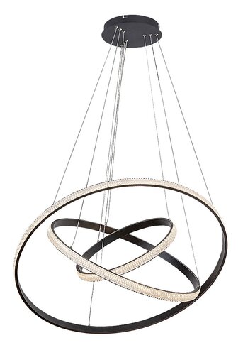 Pendul LED Grete, 100W, lumina calda (3000K), Negru