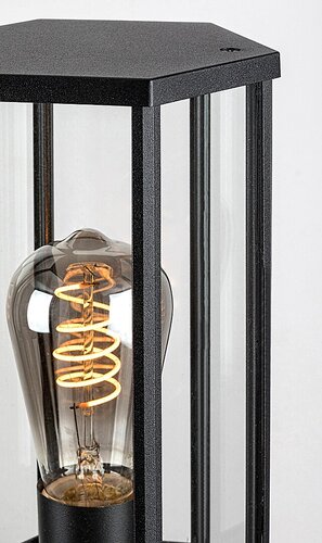 Lampadar Dubrovnik, 1 x E27, negru mat, IP44