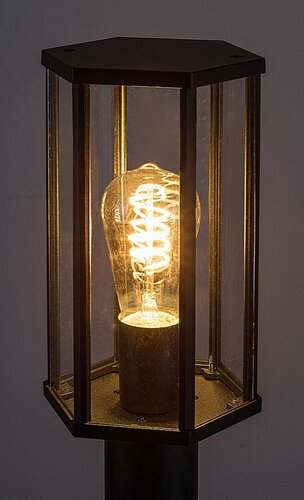 Lampadar Dubrovnik, 1 x E27, negru mat, IP44