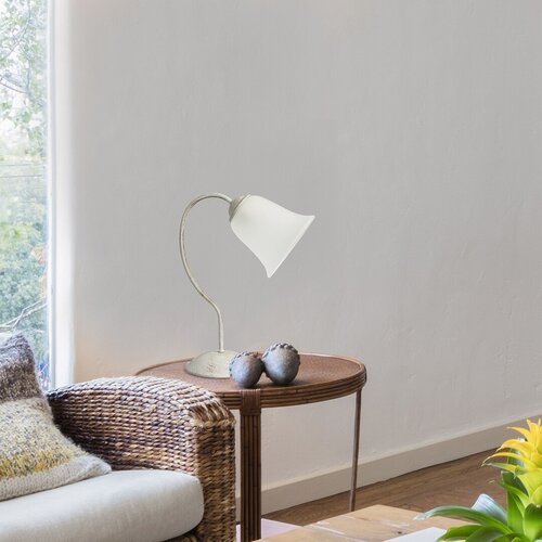 Veioza Fabiola, 1 x E27, alb antichizat