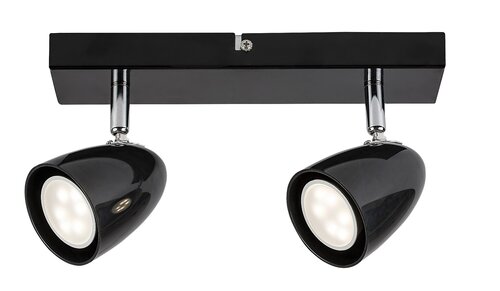 Spot Perico, 2 x GU10, negru