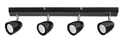Spot Perico, 4 x GU10, negru