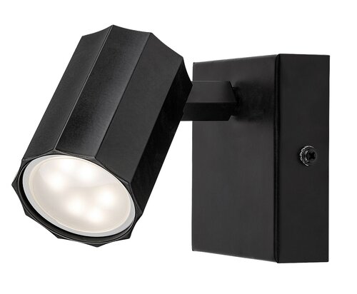 Spot Rogelio, 1 x GU10, negru mat