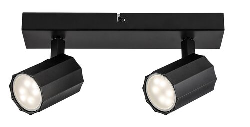 Spot Rogelio, 2 x GU10, negru mat