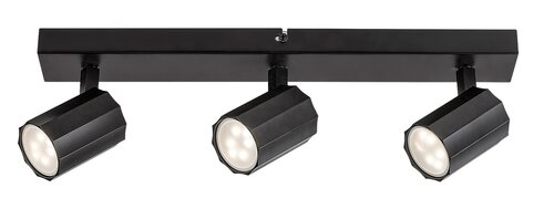 Spot Rogelio, 3 x GU10, negru mat