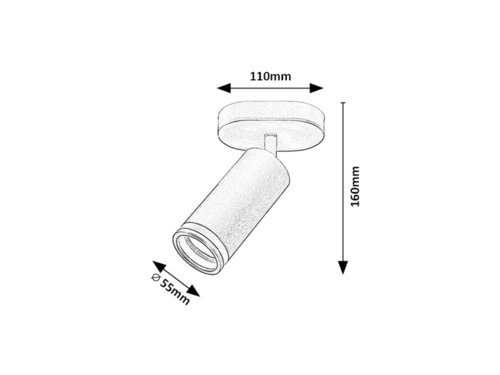 Spot Senobia, 1 x GU10, negru