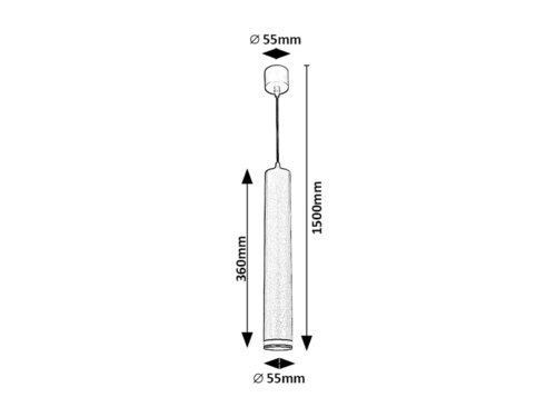 Pendul Senobia, 1 x GU10, Negru