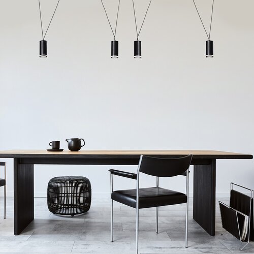 Pendul Senobia, 4 x GU10, Negru
