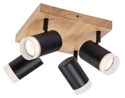Spot Toras, 4 x GU10, stejar