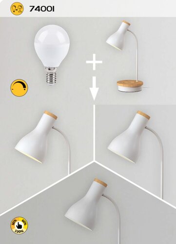 Lampa de birou Mosley, 1 x E14, alb mat
