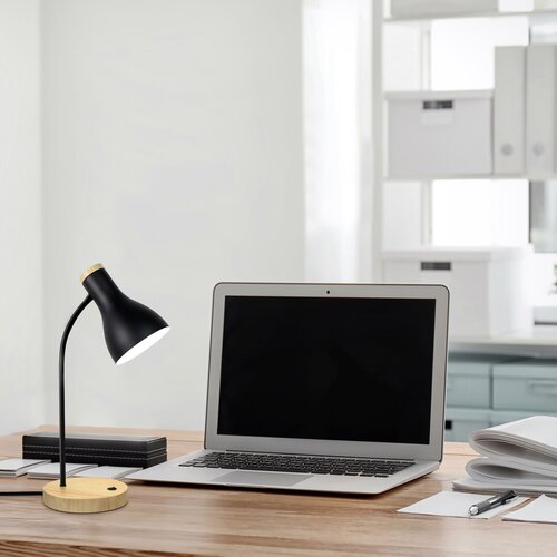 Lampa de birou Ferb, 1 x E14, negru mat