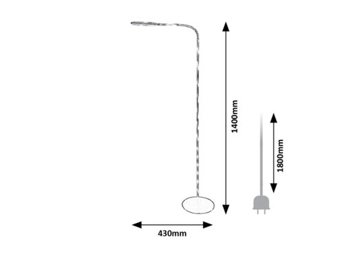 Lampadar Adelmo LED, 10W, 910lm, lumina reglabila (3000K - 6000K)