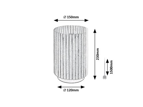 Lampa de masa Revan, 1 x E27, negru