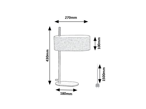 Veioza Narmin, 1 x E14, negru mat