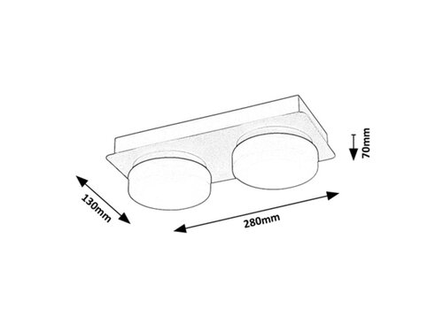 Plafoniera Attichus LED, 11W, 1200lm, lumina neutra (4000K), IP44