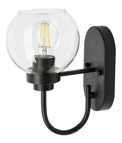Aplica Tirina, 1 x E27, negru mat, IP44