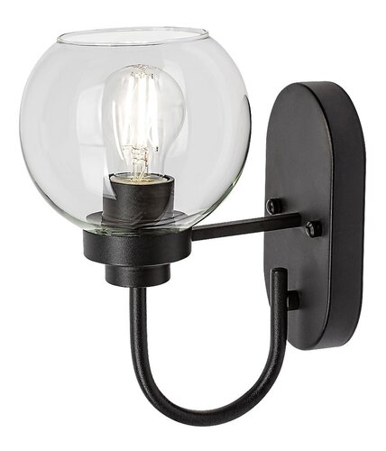 Aplica Tirina, 1 x E27, negru mat, IP44