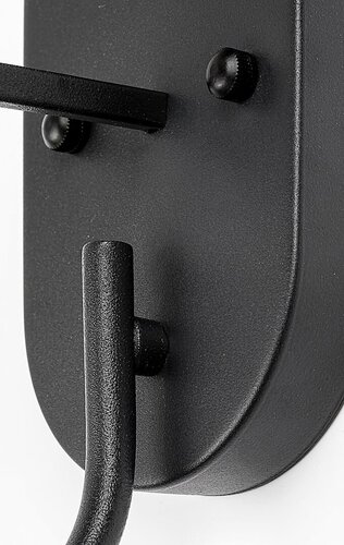 Aplica Tirina, 1 x E27, negru mat, IP44