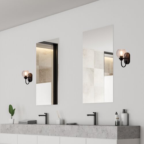 Aplica Tirina, 1 x E27, negru mat, IP44