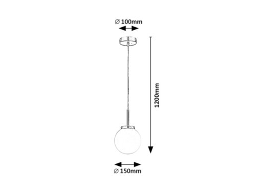 Pendul Togo, 1 x E14, crom, IP44
