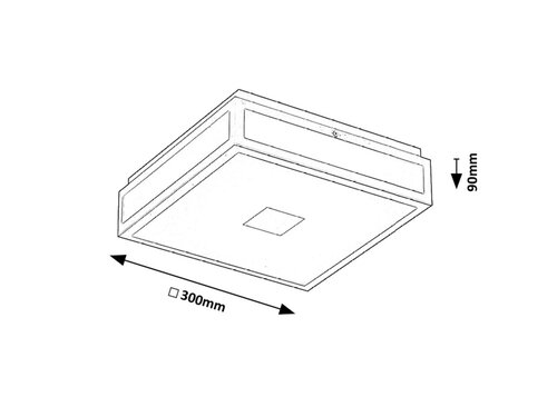 Plafoniera Zoya LED, 18W, 1390lm, lumina neutra (4000K), IP44