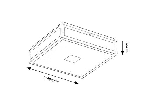 Plafoniera Zoya LED, 24W, 1790lm, lumina neutra (4000K), IP44