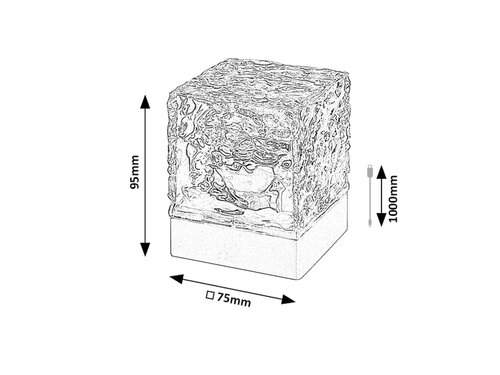 Lampa Cubiko LED cu Telecomanda, 1W, RGB