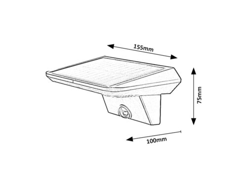 Lampa Qesa LED cu senzor de miscare, 10W, 460lm, lumina neutra (4000K), IP44