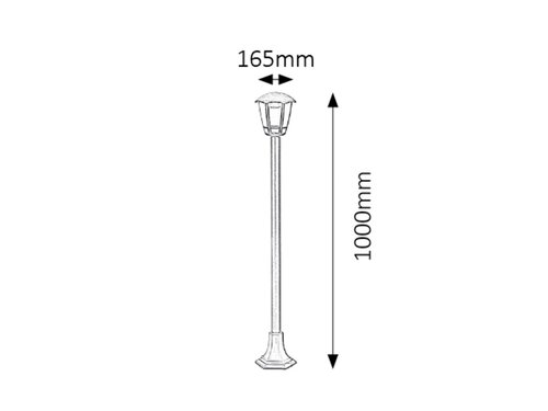 Lampadar Sorrento LED, 8W, 500lm, lumina calda (3000K), IP44