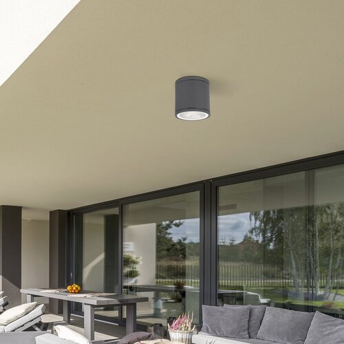 Plafoniera Akron LED, 1 x GU10, antracit, IP54