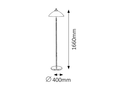 Lampadar Regina, 1 x E27, bronz