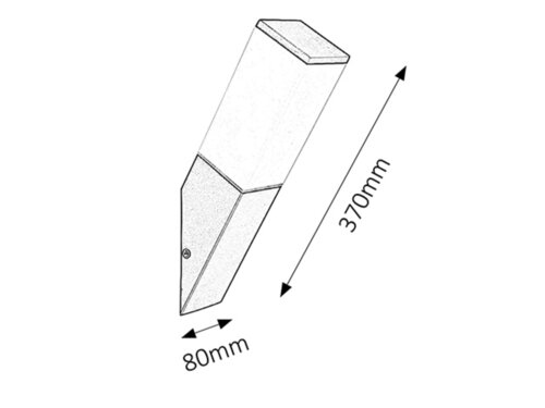 Aplica Bonn, 1 x E27, negru mat, IP44