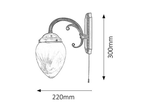 Aplica Annabella, 1 x E14, Bronz