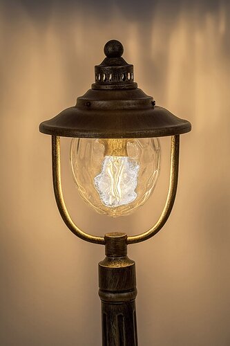 Lampadar Barcelona, 1 x E27, auriu antic, IP43